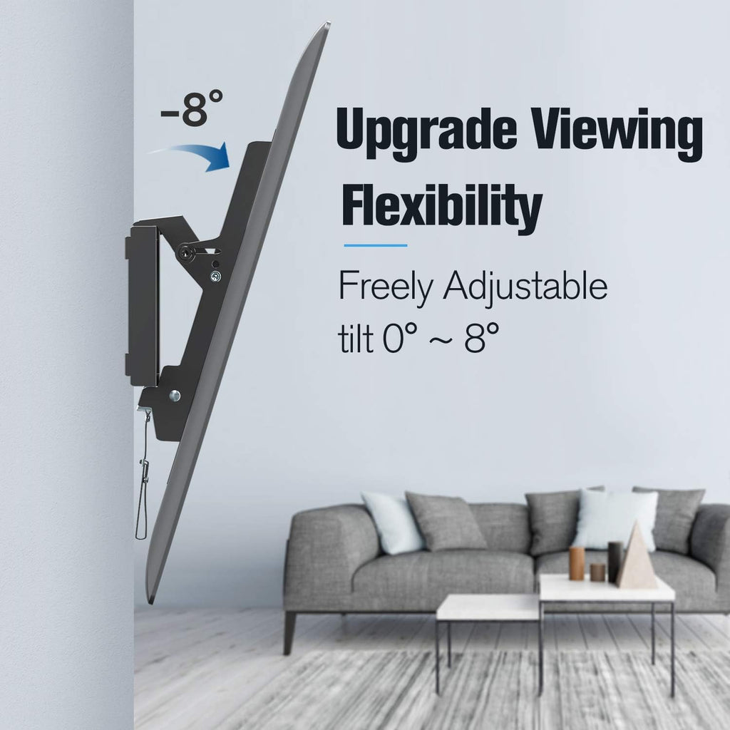 TV Wall Mount for 37-70 Inch Flat Screen, Low Profile Tilt and No Tilt Versions Q871396