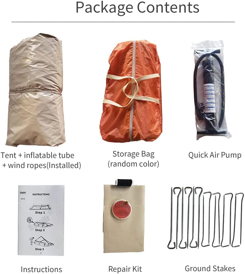 Inflatable Tent with Pump, Waterproof, 4-5 Person T141
