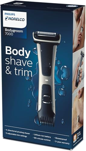 Bodygroom Trimmer & Shaver for Men, Showerproof X538