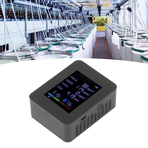 6 in 1 CO2 Monitor with Humidity, Temperature, PM2.5, TVOC, HCHO Detector C9630