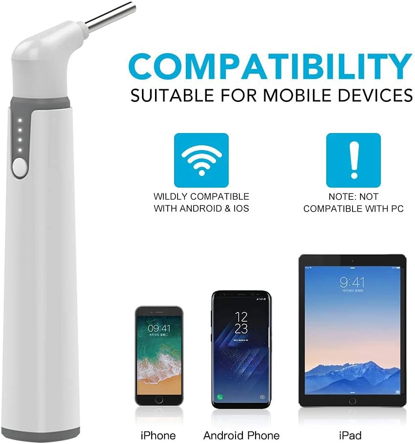 Wireless Otoscope with Earwax Removal Tool and 6 LED Lights U74878