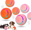 2 Pcs Interactive Dog Toys Peppy Pet Ball Moving Dog Toys Automatic Rolling Ball Toys with LED Flashlight Reliable and Safe Dog Toy for Medium Small Dogs, USB Rechargeable(Orange, Pink)
