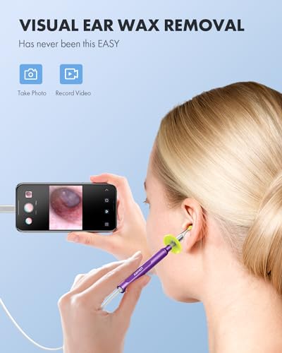 Digital Otoscope for Phone and Tablet with Ear Wax Removal Tools M3390