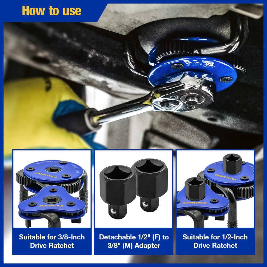 Adjustable Oil Filter Wrench with Gloves for Cars Trucks T510