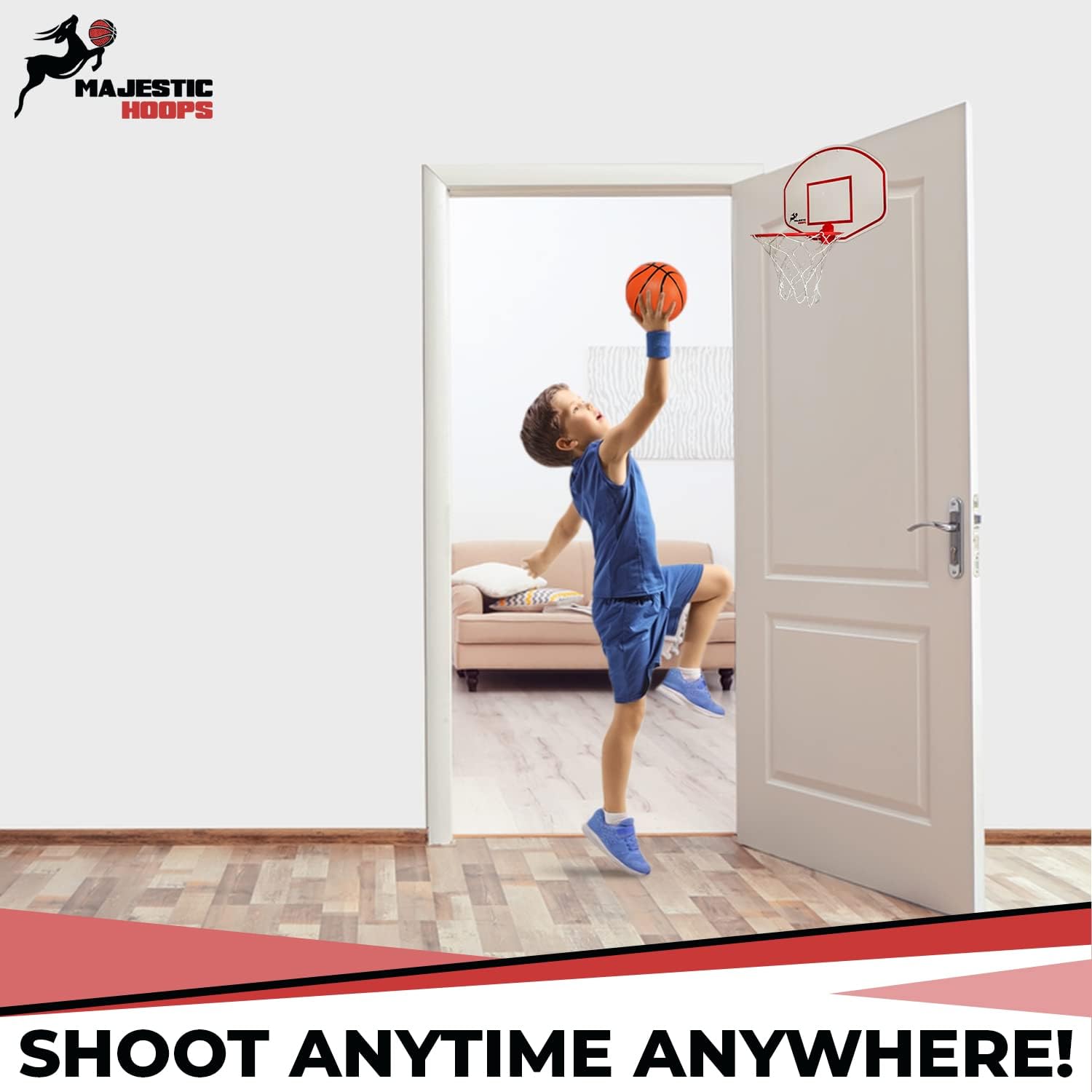 Indoor Basketball Hoop for Kids and Adults with Ball and Pump D1672