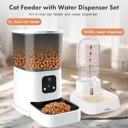 Automatic Cat Food Feeder with Camera, 3L Pet Dispenser B3449