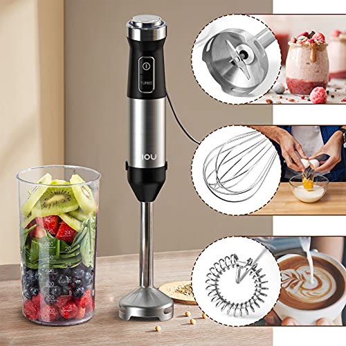 Immersion Hand Blender, Variable Speed, 500 Watt, Stainless Steel, for Soups Sauces and Smoothies O658995