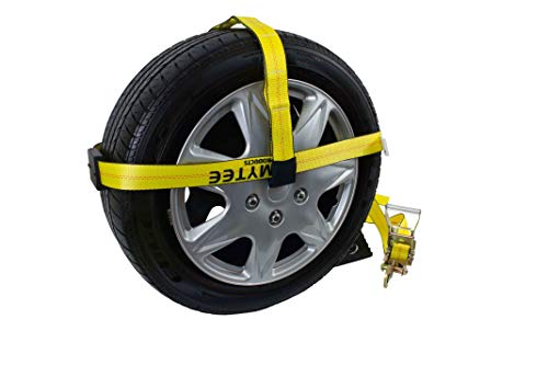 2"x144" Car Tie Down Straps with Ratchet Snap Hooks & Tire Straps, 3,333 LBS WLL Y33002