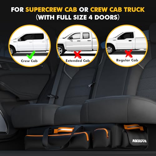 Under Seat Storage Bag with Detachable Dividers for Full Size Trucks, Black C69738