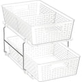 2 Tier Bathroom Organizer Tray Pull-Out Sliding Drawer/Under-Sink Storage