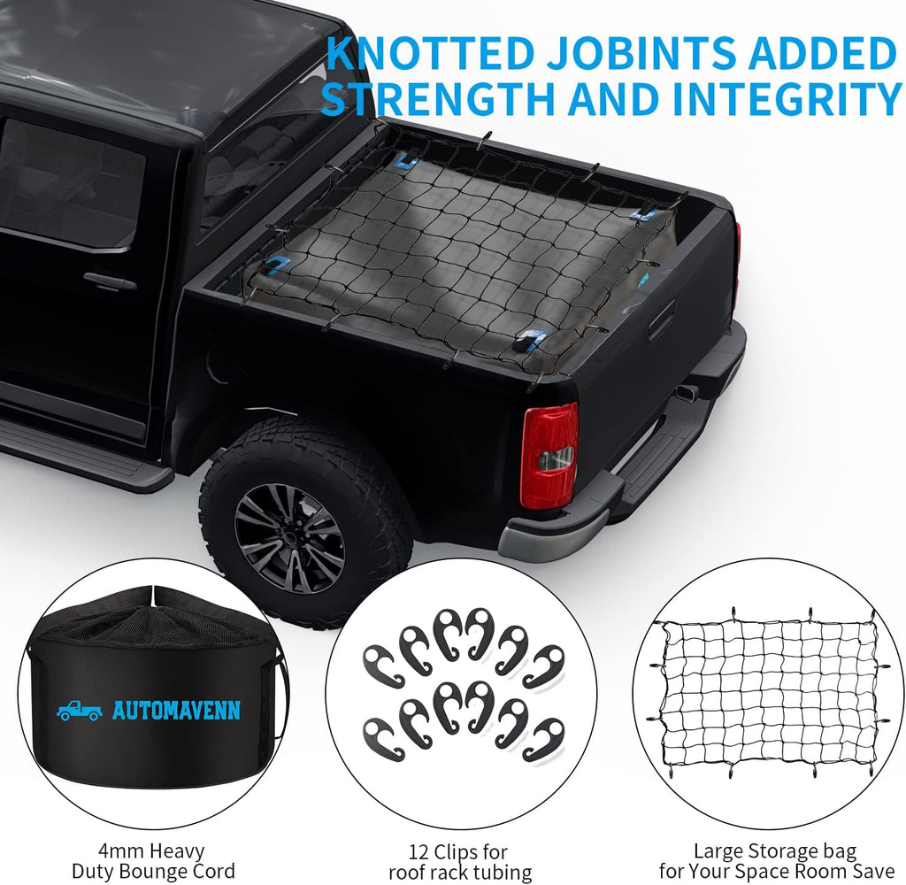 Truck Bed Storage Bag with Cargo Net, Waterproof Heavy Duty, 26 Cubic Feet N9716