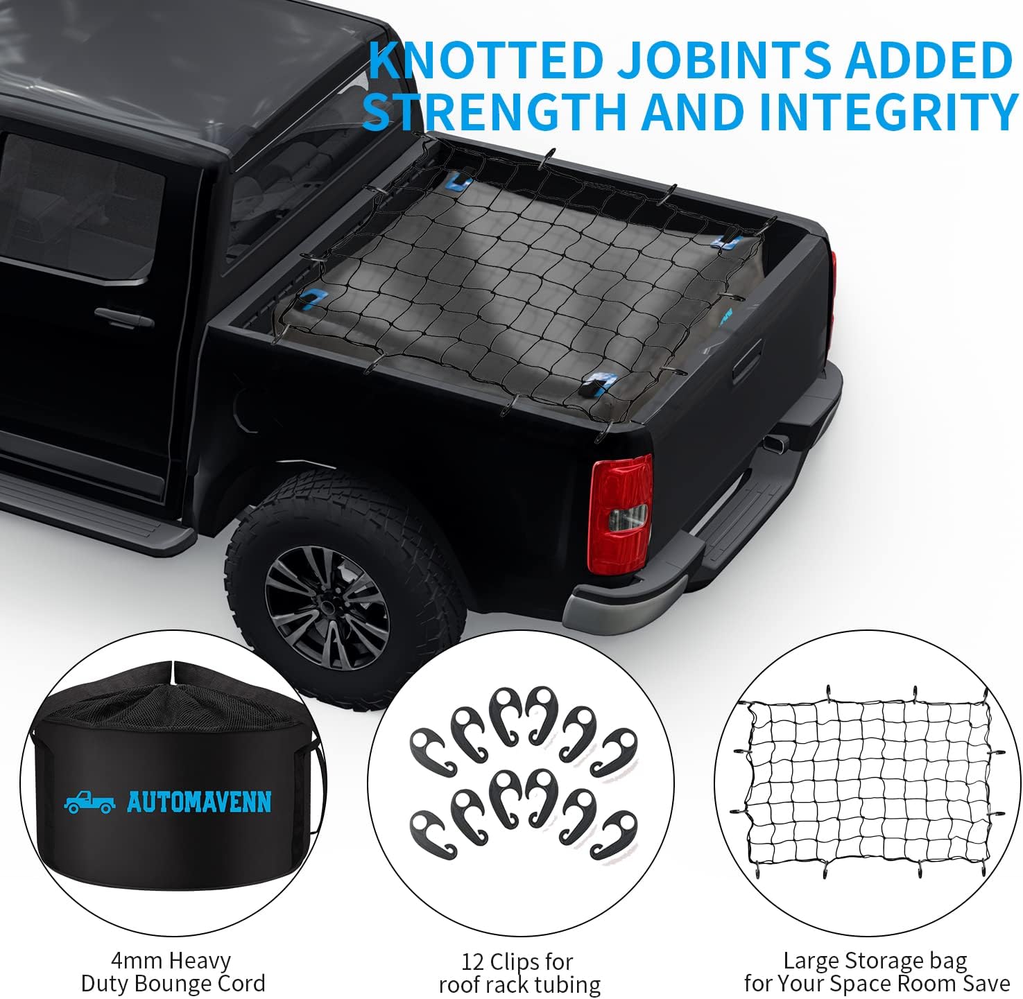 Truck Bed Storage Bag with Cargo Net, Waterproof Heavy Duty, 26 Cubic Feet N9716