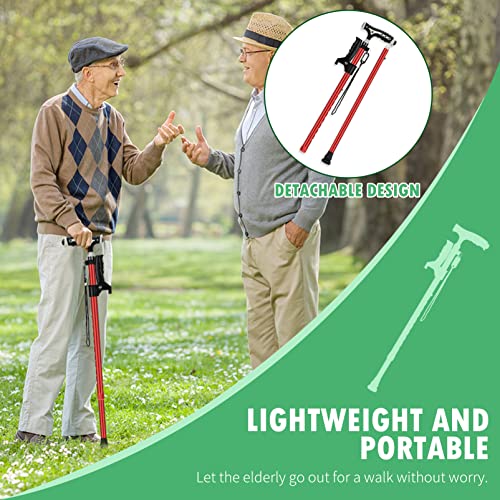 Heavy Duty Adjustable Aluminum Walking Cane with LED for Seniors C7734