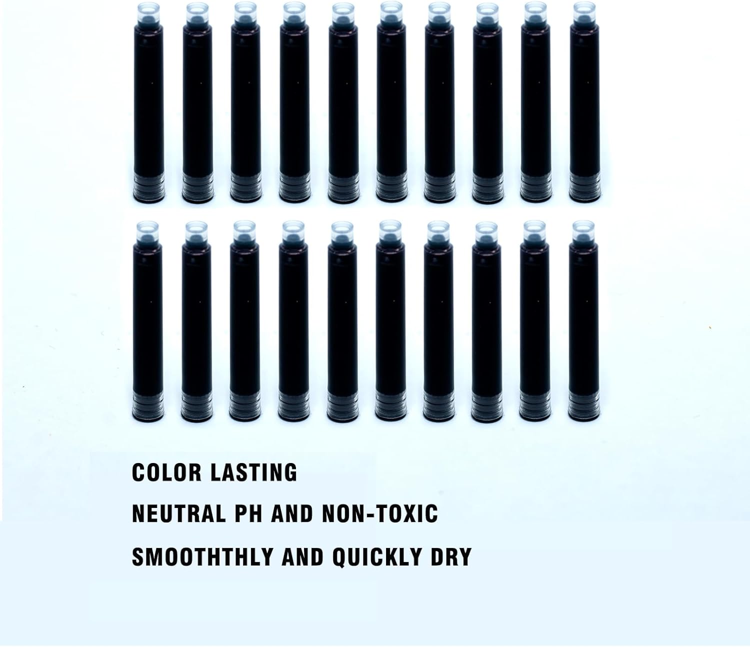 Fountain Pen Ink Refill Cartridges, Black, 60 Count Y762