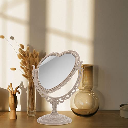 Heart-shaped Rotatable Vanity Mirror for Desktop E895903