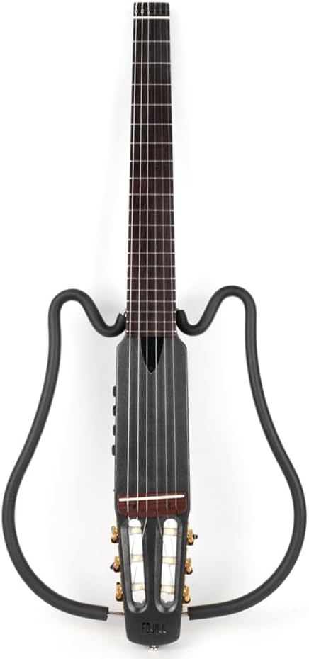 Electric Classical Guitar Classic Nylon String Headless Silent Portable Travel Built In Effect With Gig Bag