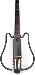 Electric Classical Guitar Classic Nylon String Headless Silent Portable Travel Built In Effect With Gig Bag