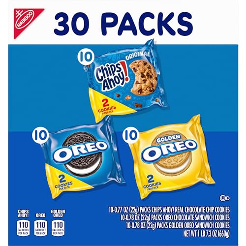 Cookie Variety Pack, 30 Snack Packs (2 Cookies Per Pack) T2124