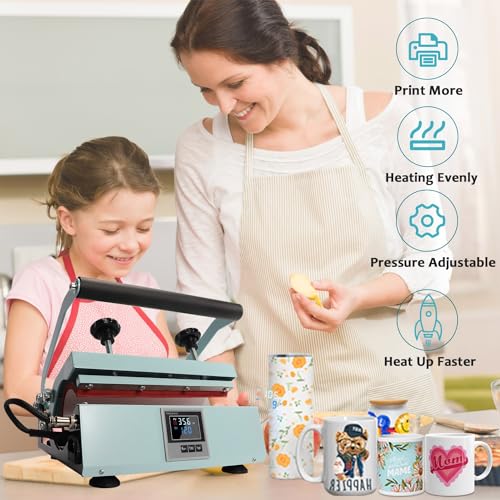 Tumbler Heat Press Machine for 20-30oz Cups, Mug Press with Sublimation Paper and Gloves Y915