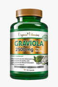 Graviola Soursop 2500 mg Natural Dietary Supplement. Leaf & Fruit Extract 120 Capsules Antioxidant, High Potency Capsules Made in The USA