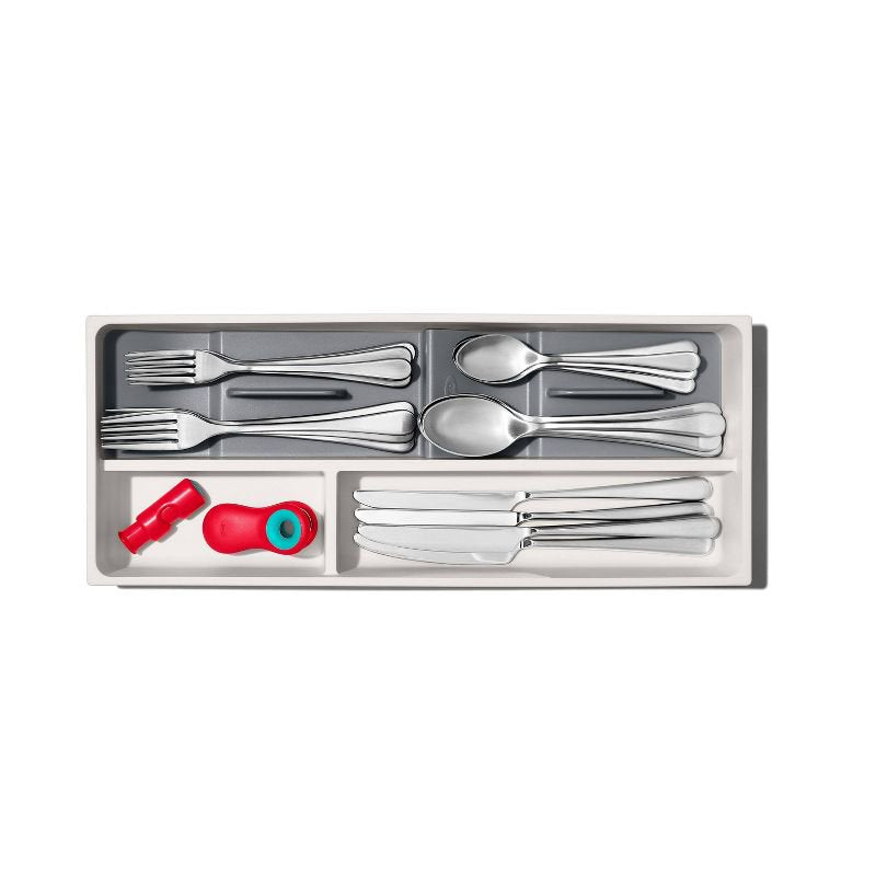 Adjustable tableware storage box for kitchen drawers T884129