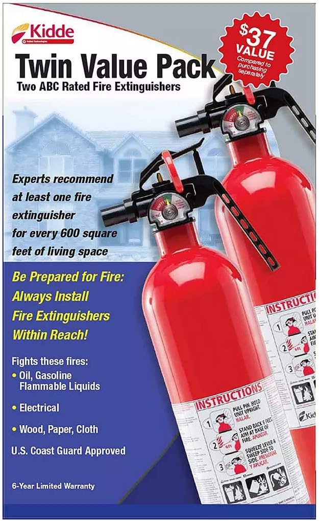 2 Pack Multipurpose Fire Extinguishers V9621