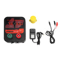 Solar Powered Electric Fence Charger AC/DC Electric Fence Energizer 12V 0.3J 10 Miles Waterproof Fence Charger for Livestock, Garden Protection, Temporary Fencing