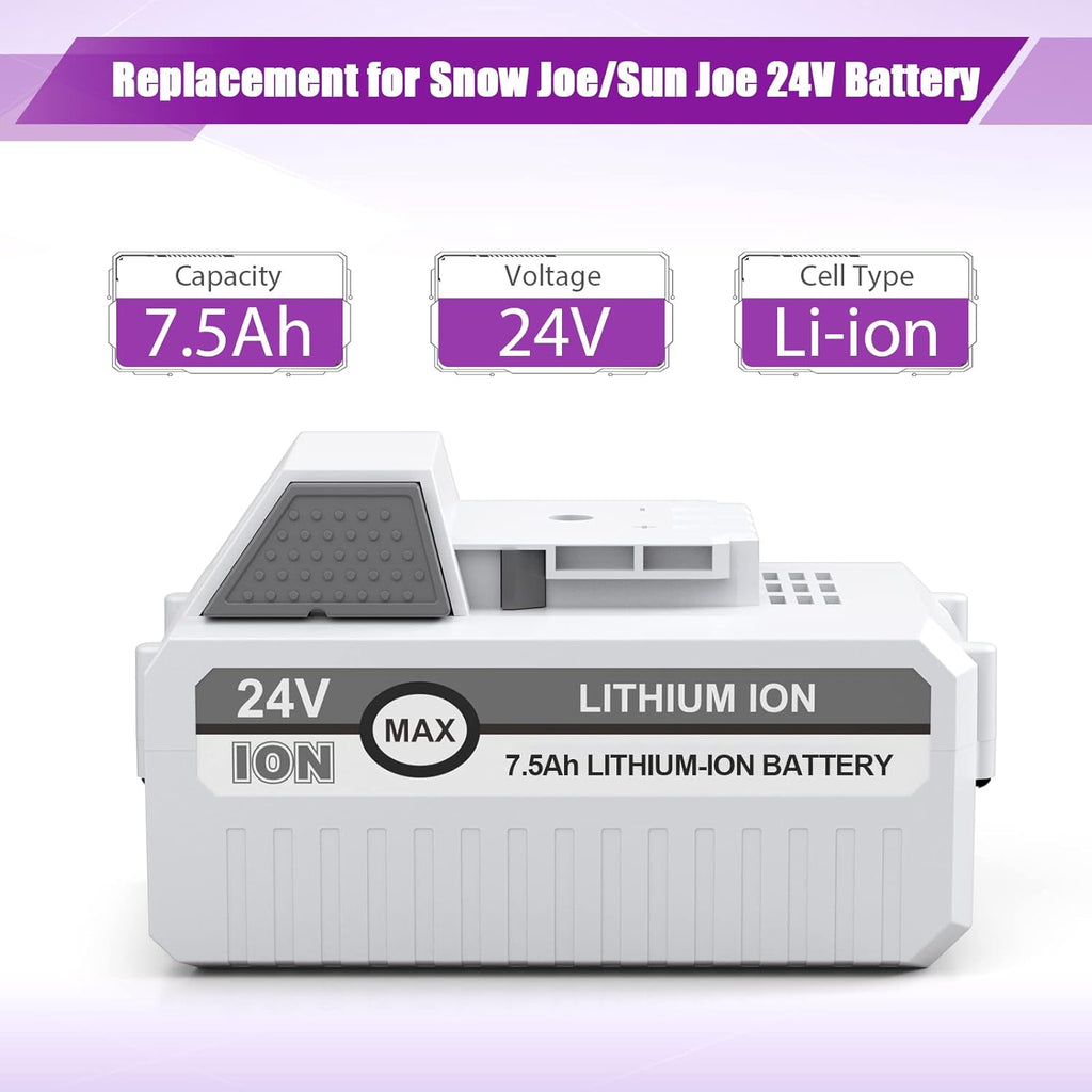 7500mAh 24V Replacement Battery for 24V Cordless Outdoor Power Tools P86217