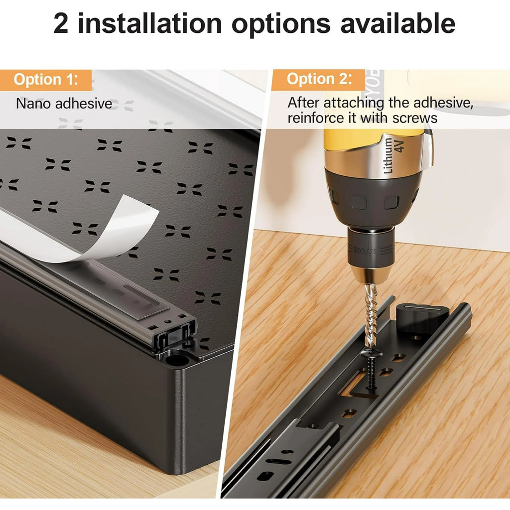 Pull Out Cabinet Organizer, 15.7" Deep, 3 Pack, Black Q941413