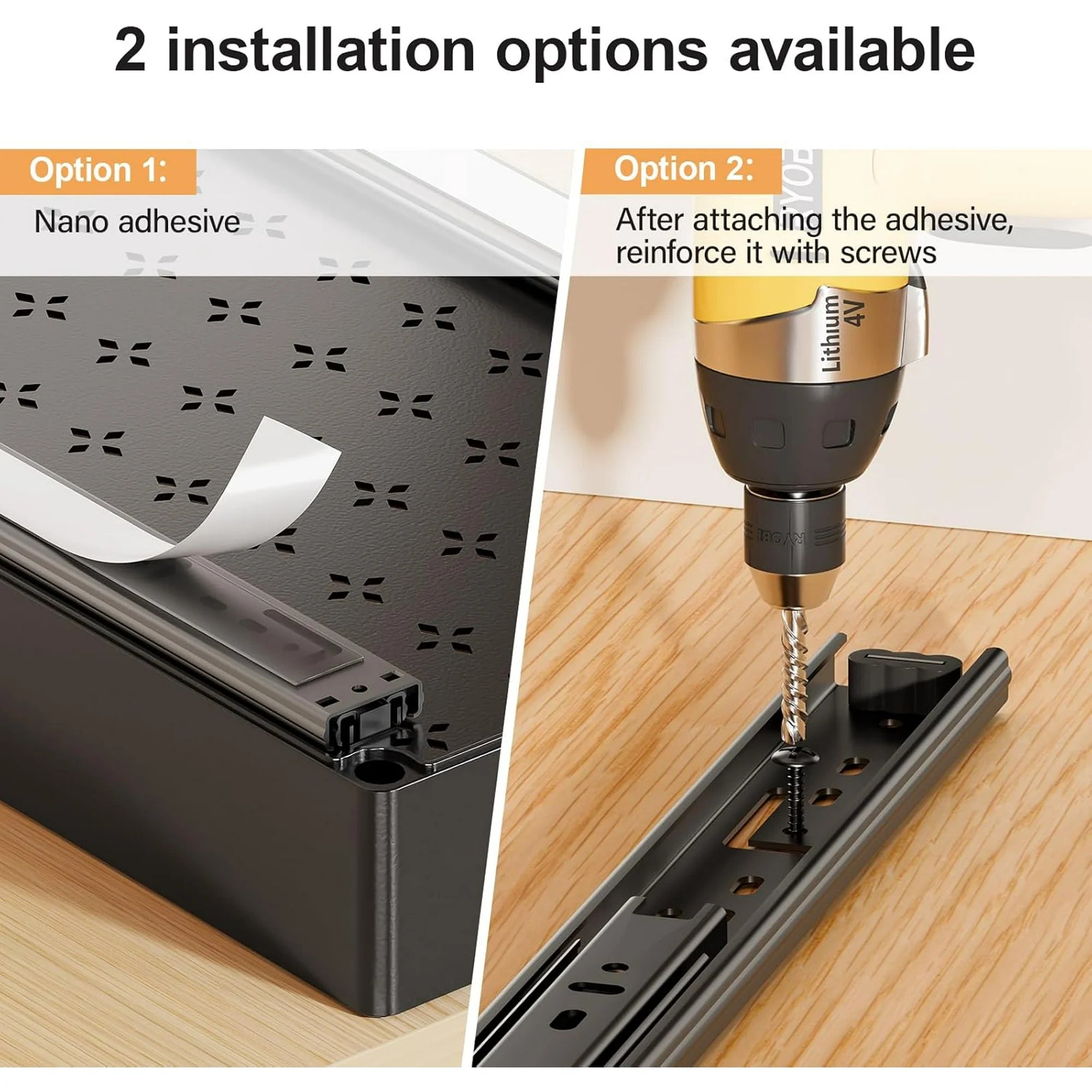 Pull Out Cabinet Organizer, 15.7" Deep, 3 Pack, Black Q941413