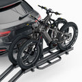 2 EBike Rack with Ramp, up to 5" Fat Tire Carrier, Lockable & Foldable Bike Racks, 200 LBS Capacity Electric Bicycles Racks Platform for Standard, Fits 2" Hitch for SUVs Cars Trucks Vans