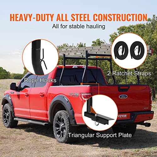 Aluminum Truck Rack with C-Clamps for Kayak, Surfboard, Lumber J58091