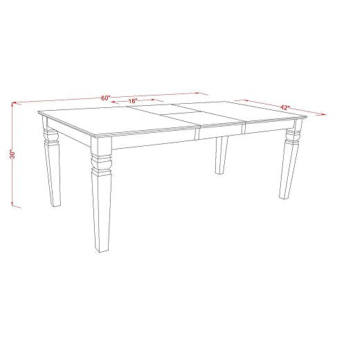 Rectangle Dining Table with Butterfly Leaf and 6 Upholstered Chairs X675010