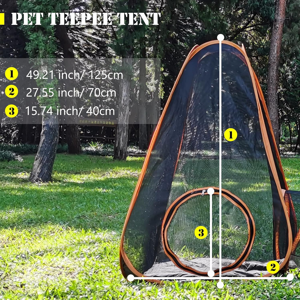 Outdoor Cat Enclosure Tent with Tunnel, Indoor/Outdoor Cat Playpen L74180