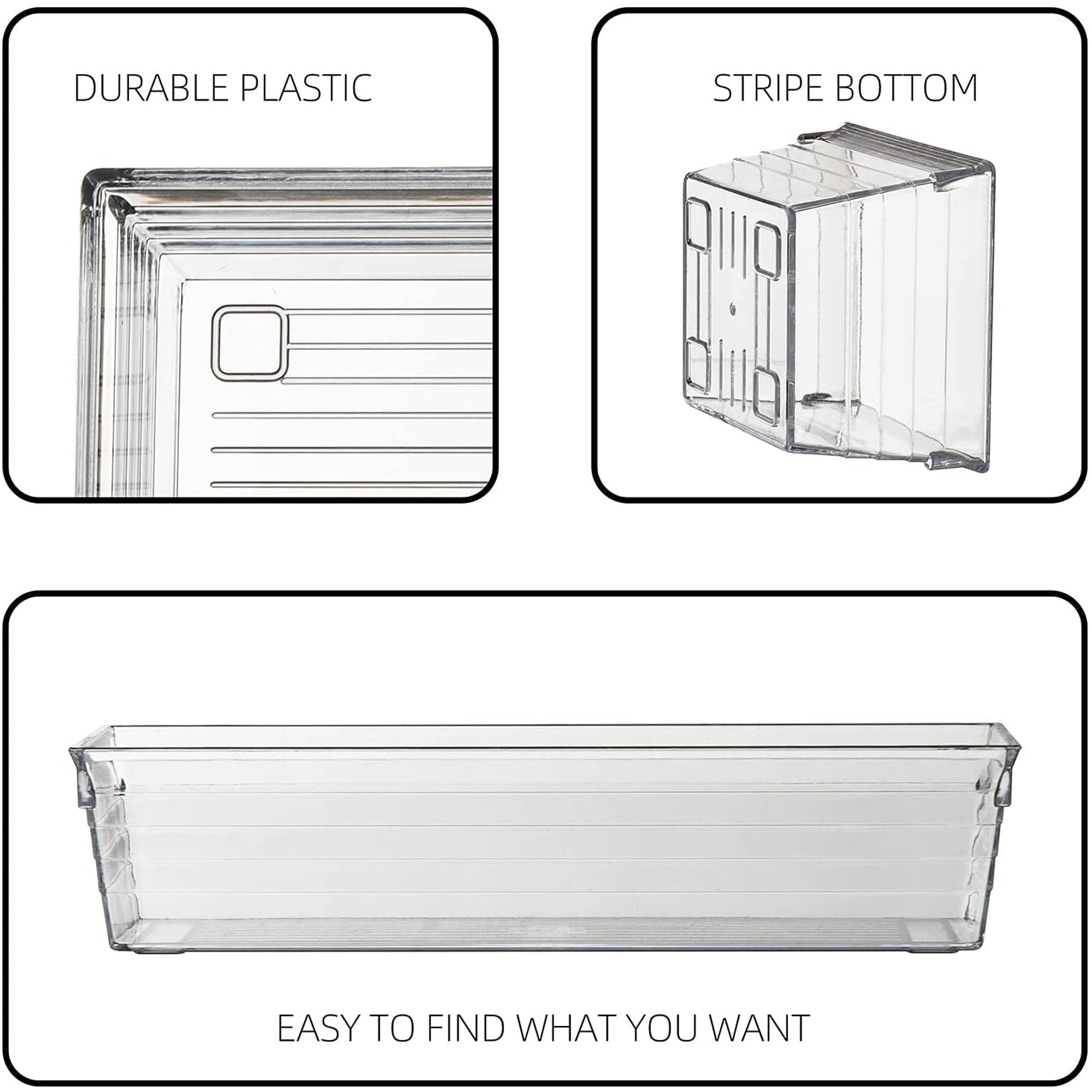 Plastic Drawer Organizer Tray for Vanity Cabinet, Set of 8 P4120