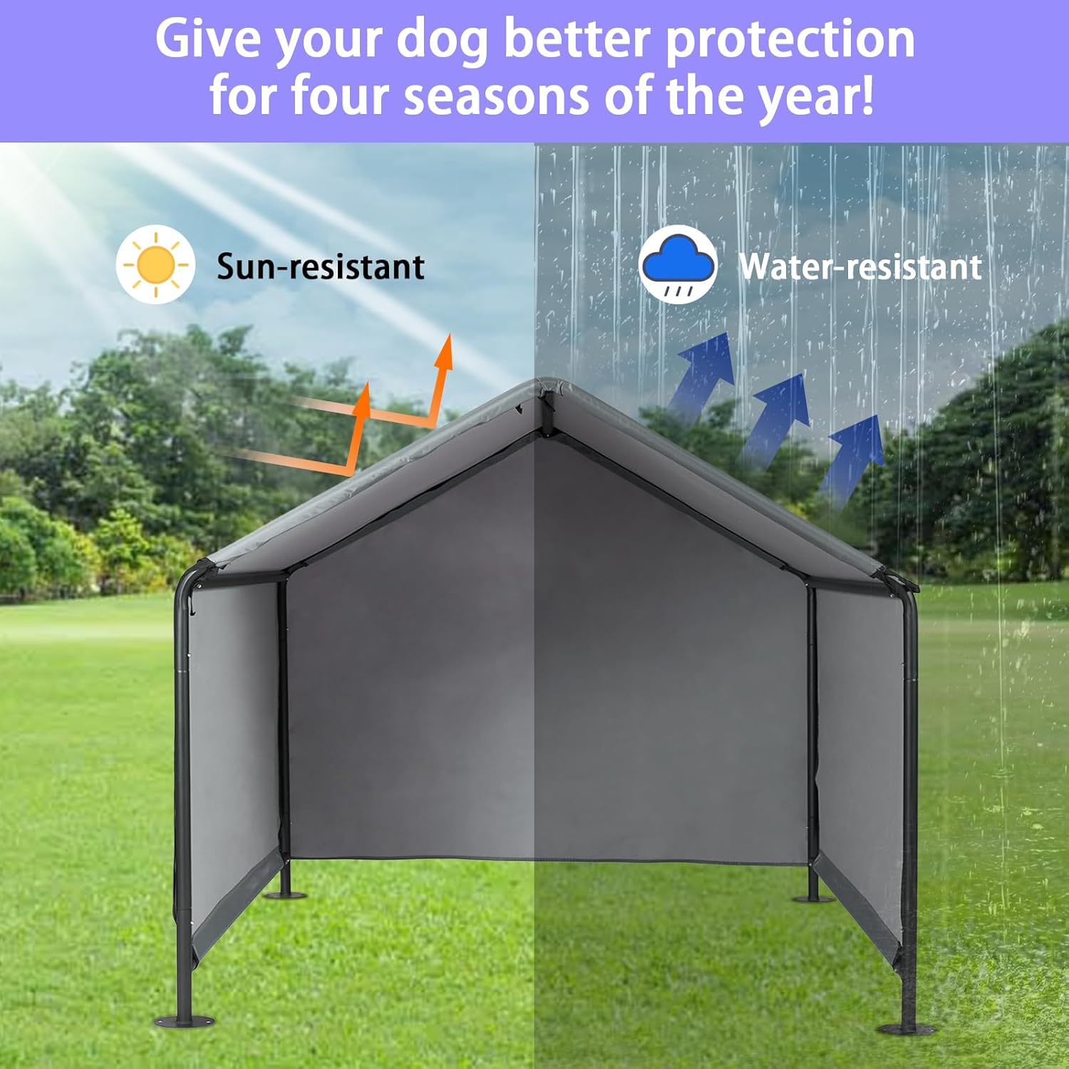 Dog Shade Shelter Outdoor Tent Waterproof Sun Protection Pet Canopy H595876
