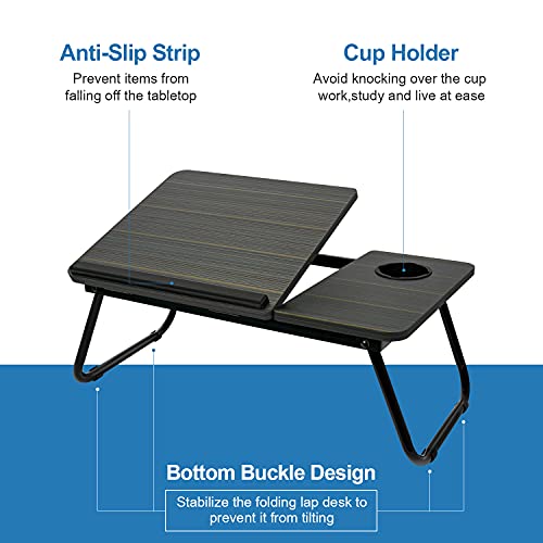 Laptop Desk Angle Adjustable Portable Bed Tray with Cup Holder Z4111