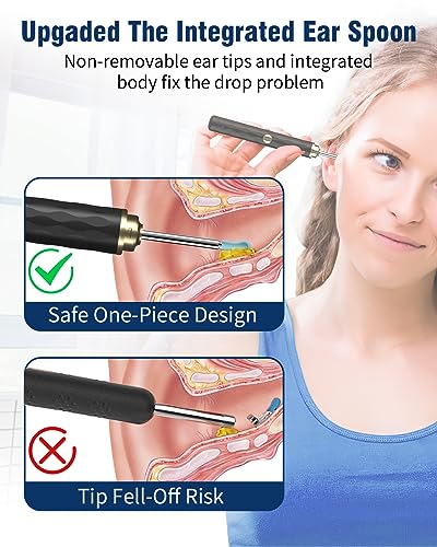 Ear Wax Removal Camera, Wireless WiFi Otoscope with 6 Lights, Rechargeable Ear Cleaner Kit B8407