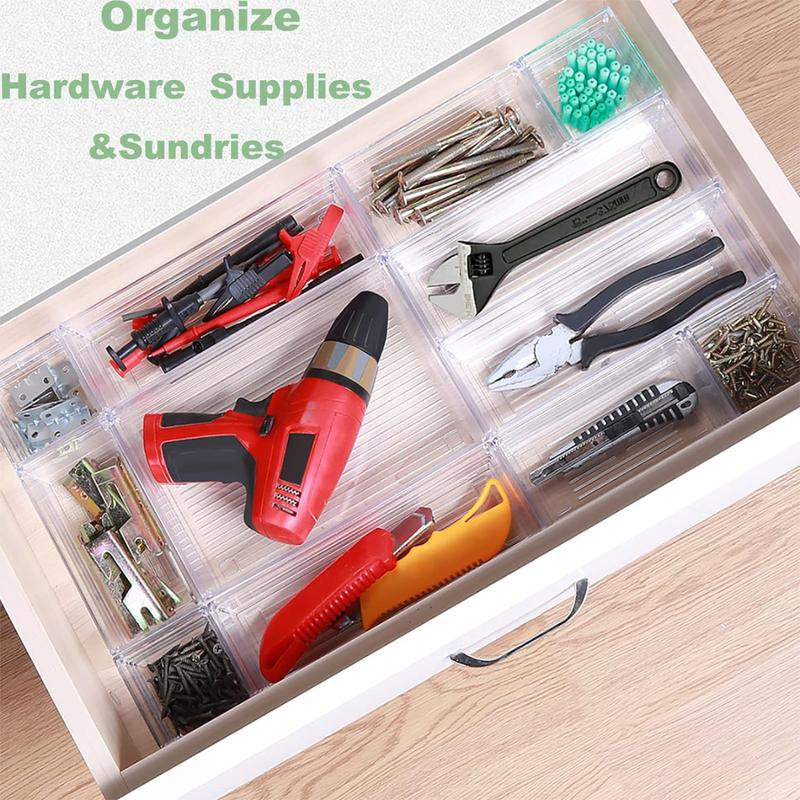 Clear Plastic Drawer Organizer Trays, 25 Pack A783