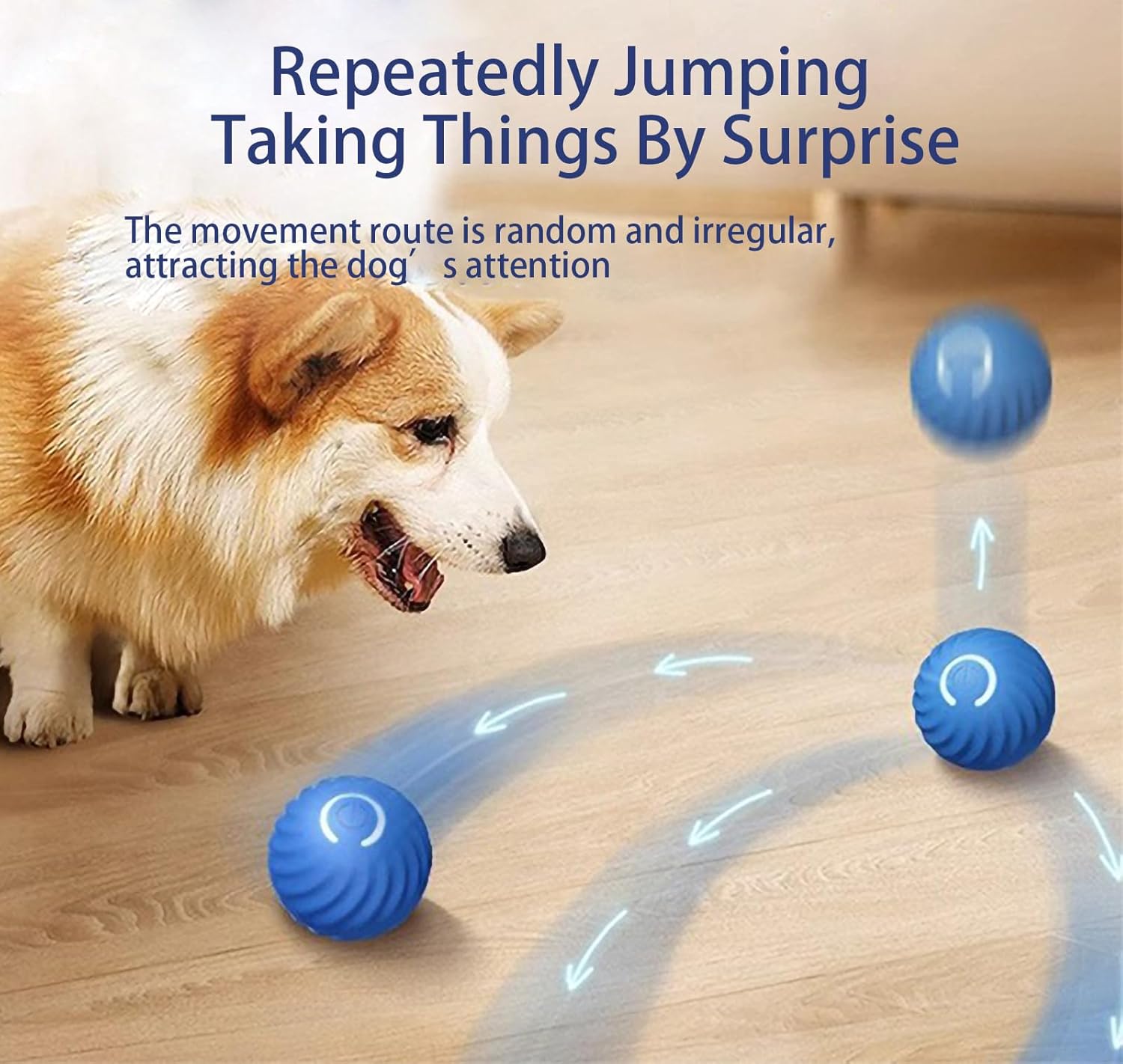 Interactive Dog Toy Ball, Rechargeable, Motion Activated S179