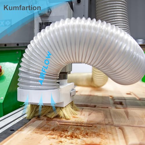 PVC Dust Collection Hose 4 Inch, 10 ft, Flexible with Carbon Steel Wire Coil Q574898
