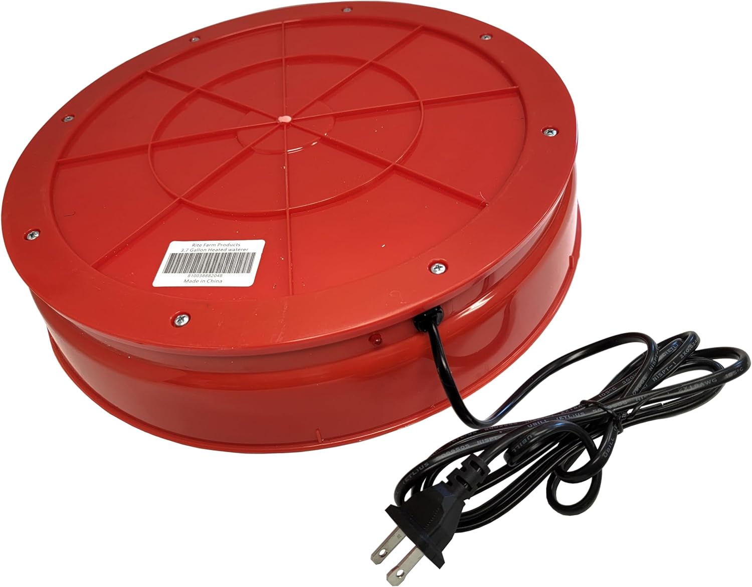 Heated Poultry Chicken Waterer 3.7 Gallon with LED Z597