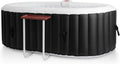 Edostory 2-3 Person Inflatable Hot Tub Spa, 75 x 47Inch Oval Portable Outdoor Hot Tub with Built-in Pump, Side Table, Bubble Jets, 2 Filter Cartridge Included