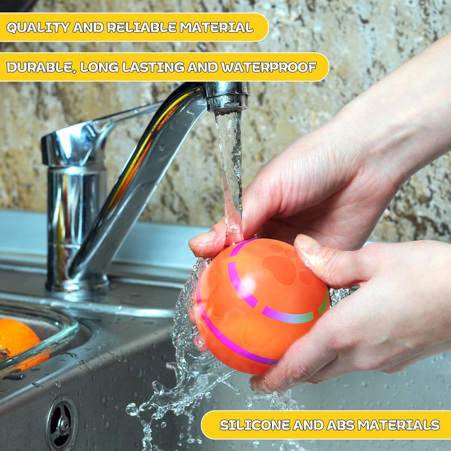 Interactive Dog Toy Ball with LED, USB Rechargeable X866606