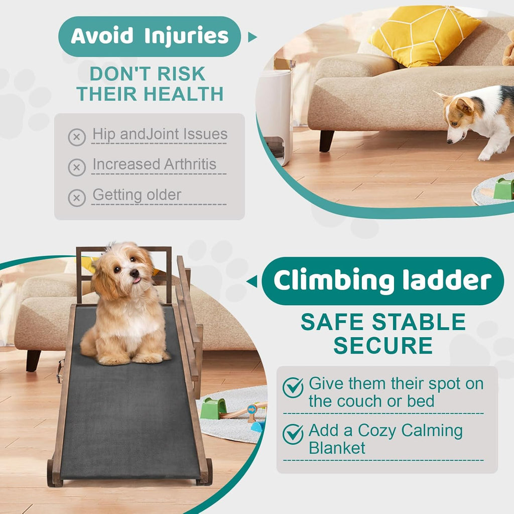 Folding Dog Ramp for High Bed, Couch, SUV, Small & Old Dogs U21331
