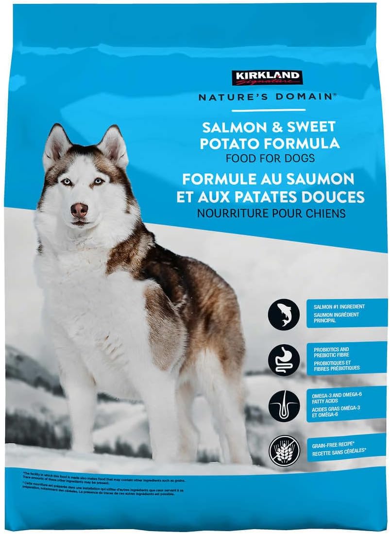 Kirkland Signature Nature's Domain Grain-Free All Life Stages Salmon Meal & Sweet Potato Formula for Dogs, 35 LB