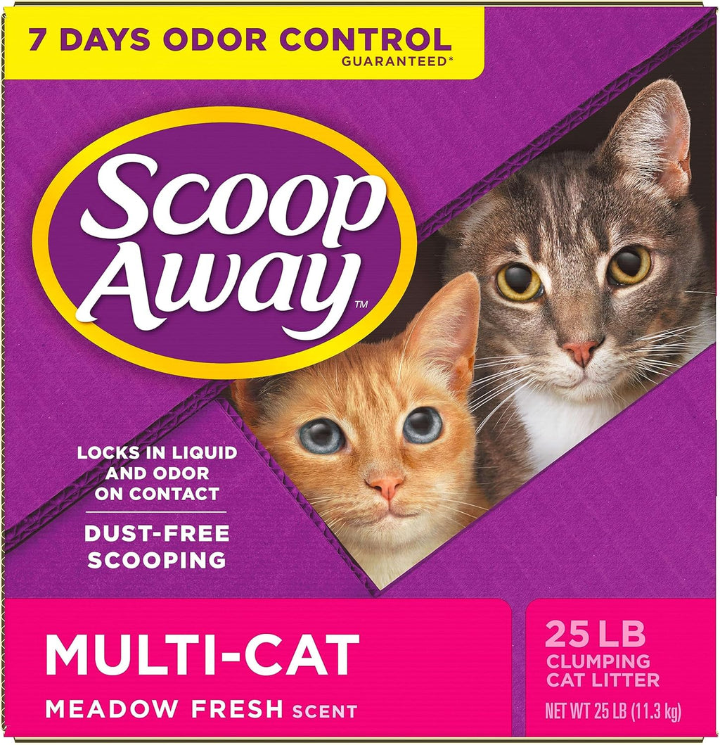Clumping Cat Litter, Meadow Fresh Scented, 25 Pounds S149793