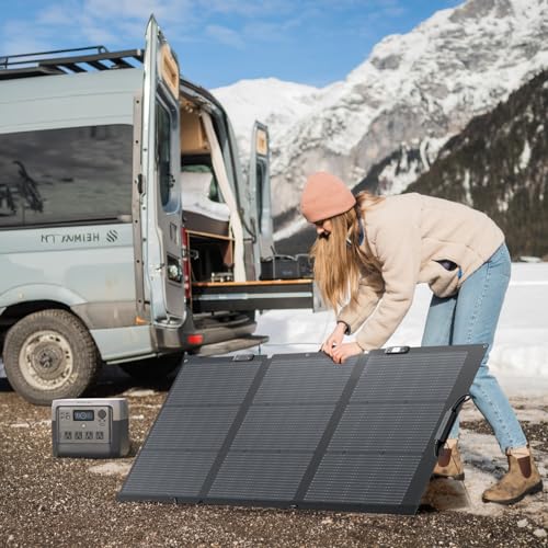 160W Foldable Solar Panel for Power Stations, IP68 Waterproof for Outdoor Camping RV Q6908