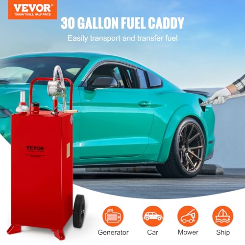 Fuel Caddy 30 Gallon with Wheels and Manual Transfer Pump U8037