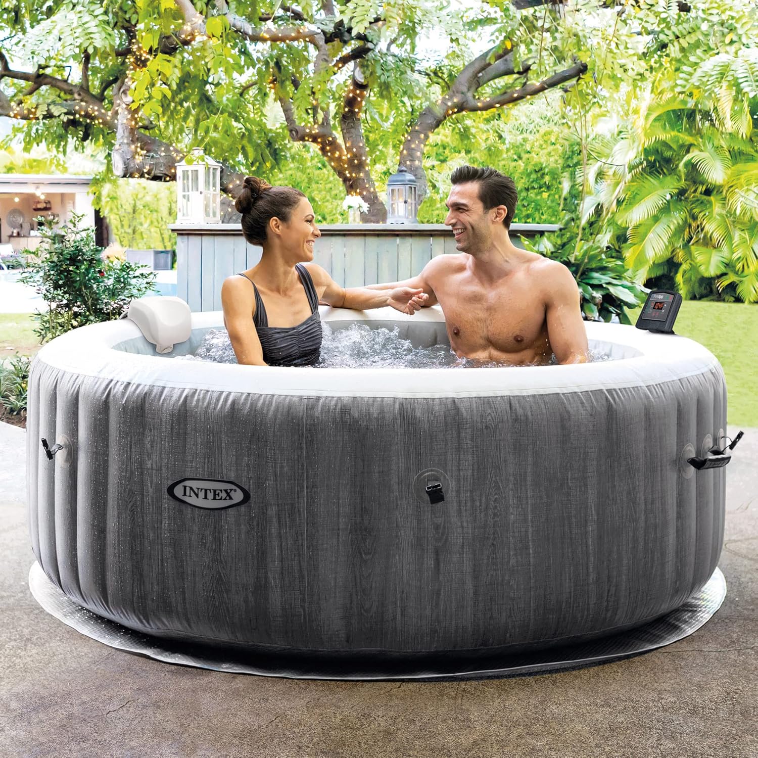 Inflatable Hot Tub with Bubble Jet and LED Lights A855